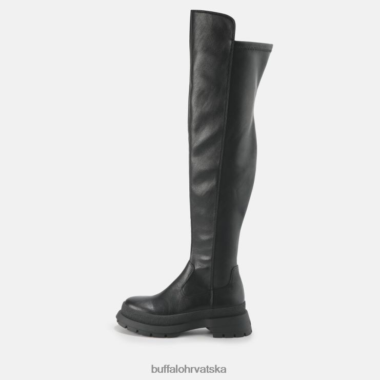 crno Buffalo sofia boot flat vegan |čizme TDD6T805